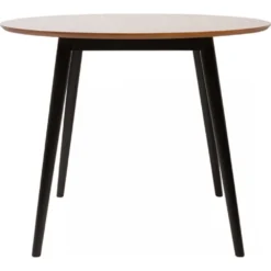 Skånska Möbelhuset Kelia Matbord Med Rundade Ben Ø100 Cm - Lärk/svart -Stolar affär d49a813bf13f9edcb7dd9e3dc3ad7781c5