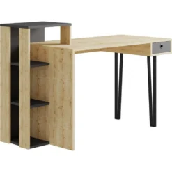 Skånska Möbelhuset Loyd Skrivbord 141x92 Cm - Ek/antracit -Stolar affär d588ed77e5d8d76e78ae72de69cf3c5b73