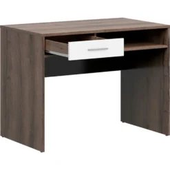 Skånska Möbelhuset Nepo Plus Skrivbord 100 X 59 Cm - Mörk Ek/vit -Stolar affär d5afabb367ad22cdd991a5afbd64eed2e6