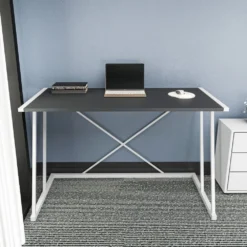 Skånska Möbelhuset Adelaide Skrivbord 114 X 60 Cm - Vit/antracit -Stolar affär d5b53a72e5d311471e4554169bbd1c19f6