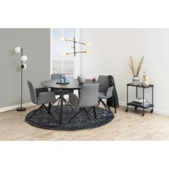 Skånska Möbelhuset Roxby Matbord Ø140 Cm - Svart -Stolar affär d71d09158d7fe8f0066138160de8cafdc3