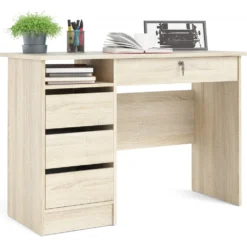 Skånska Möbelhuset Function Plus Skrivbord Med 3 Lådor 109,3 X 48,5 Cm - Ek -Stolar affär d817e553f50127ecc9cfb94f1791e86bc5