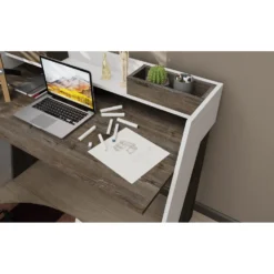 Skånska Möbelhuset Broklyn Skrivbord 123,6 X 59,6 Cm - Wenge/vit -Stolar affär d98fd843ab07284f3a1f0829b56bac42ae