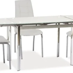 Skånska Möbelhuset Caylee 100-150 Cm Matbord - Krom/vit -Stolar affär d9975283150d9be01f424320231fe36256