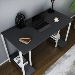 Skånska Möbelhuset Academy Skrivbord 125,2 X 60 Cm - Vit/antracit -Stolar affär d99a5d4c933840cd50489dfbfcd49353f3