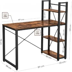 Skånska Möbelhuset Samson Skrivbord 120 X 56 Cm - Brun/svart -Stolar affär da15ab9ba5471bb76d8088e97e7392d410