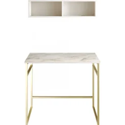 Skånska Möbelhuset Gama Skrivbord 90x60 Cm - Vit/guld -Stolar affär da1dbb7320e484f9d131dd45639005d698