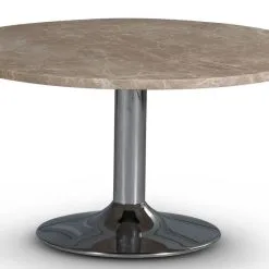 Skånska Möbelhuset Empire Matbord Ø105 Cm - Empradore / Kromad Trumpetfot