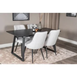 Skånska Möbelhuset Hallsberg Matbord 160-200 Cm - Svart -Stolar affär dab2a4c88e68077c84534dcbad43dd64e9