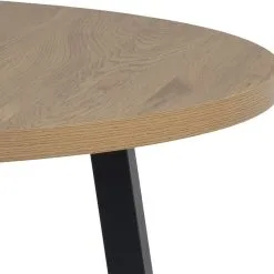 Skånska Möbelhuset Mallow Matbord Ø120 Cm - Ek/svart -Stolar affär db2fb30227ec9f4897e8efaa3eefb170c8