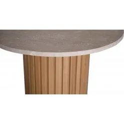 Skånska Möbelhuset PiPi Runt Matbord Ø105 Cm - Oljad Ek / Travertin Sten -Stolar affär dd1ceadff545cdbfcbc789a3e17ed801f2