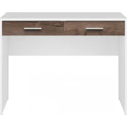Skånska Möbelhuset Nepo Plus Skrivbord Med 2 Lådor 100 X 59 Cm - Vit/mörk Ek -Stolar affär dfb5f2b2b164a6075fe6b990d2253d5c79