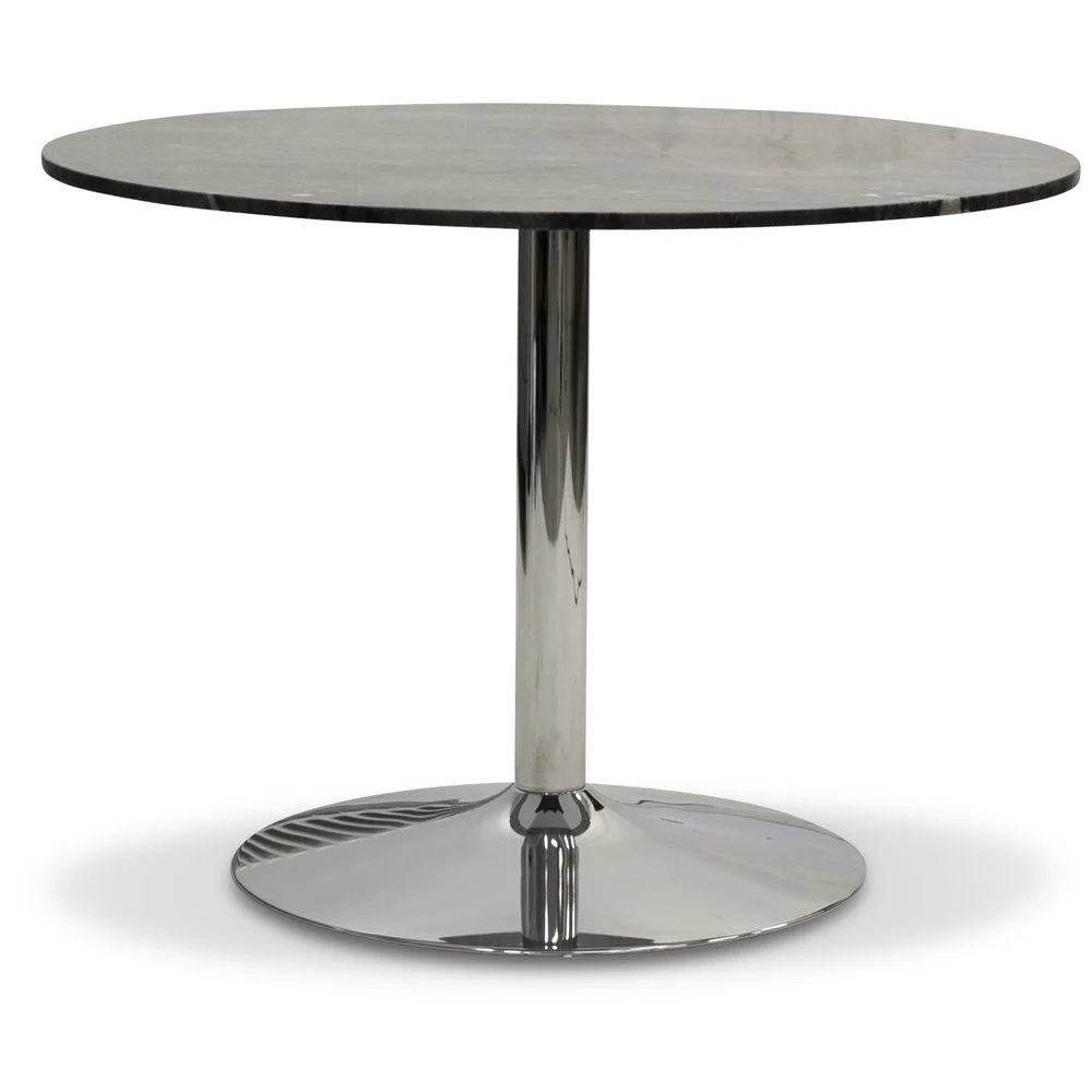 Skånska Möbelhuset Plaza Runt Matbord Ø106 Cm - Grå Marmor / Krom 3 Skånska Möbelhuset Plaza Runt Matbord Ø106 Cm - Grå Marmor / Krom