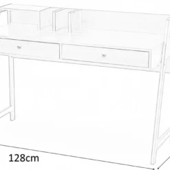 Skånska Möbelhuset Tavolin Skrivbord 128x48 Cm - Valnöt/svart -Stolar affär e1ccafd36e668f81de39df67cdcf8a6db1