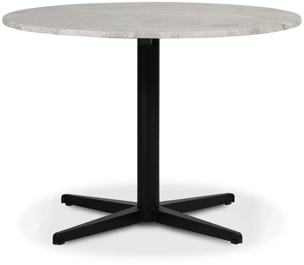 Skånska Möbelhuset SOHO Matbord Ø105 Cm - Matt Svart Kryssfot / Silver Marmor 3 Skånska Möbelhuset SOHO Matbord Ø105 Cm - Matt Svart Kryssfot / Silver Marmor