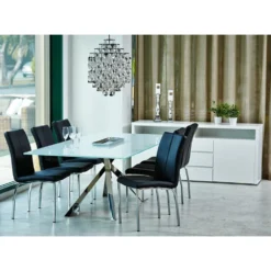 Skånska Möbelhuset Asama Matstol - Svart PU/krom -Stolar affär e2cecce3b0bf68c1b0a1456c36039d75d8