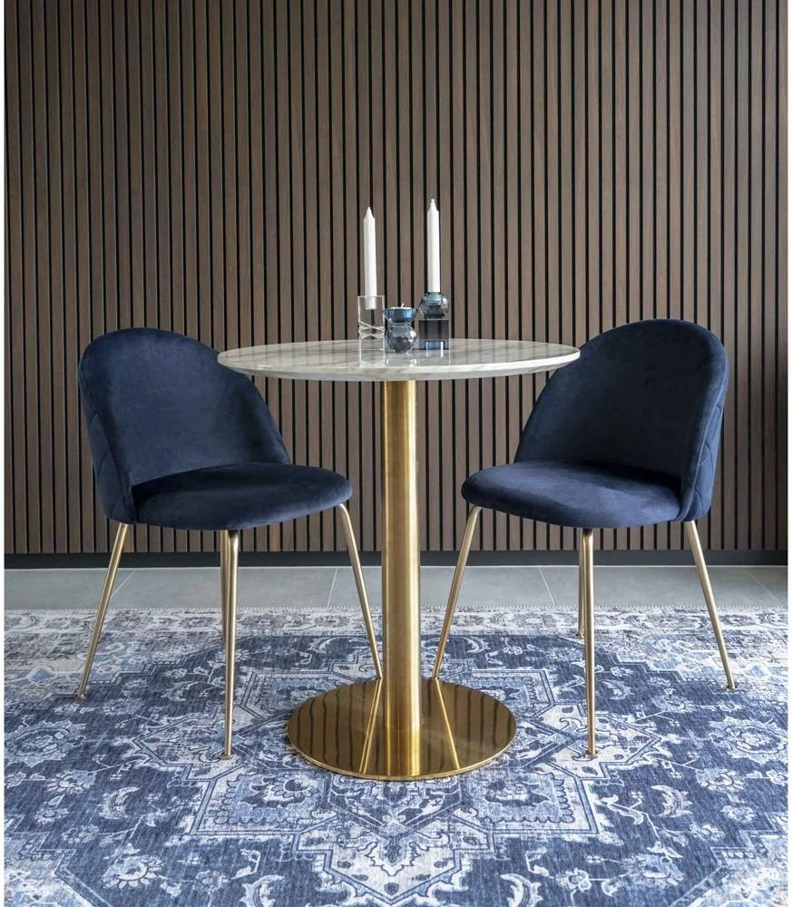 HOUSE NORDIC Bolzano Matbord - Marmorimitation/mässing - ø70 8 HOUSE NORDIC Bolzano Matbord - Marmorimitation/mässing - ø70 - Bild 6