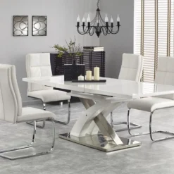 Skånska Möbelhuset Bonita Matbord 160-220 Cm - Vit Högglans