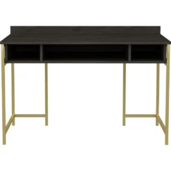 Skånska Möbelhuset Alma Skrivbord 120 X 60 Cm - Guld/mörkgrå -Stolar affär e5240f2e225aeb561c2501587519acc45b