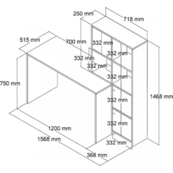Skånska Möbelhuset Silence Skrivbord 71,8x25 Cm - Ek/vit -Stolar affär e5dd347d8e7db17cc83b227d566a36c3fa