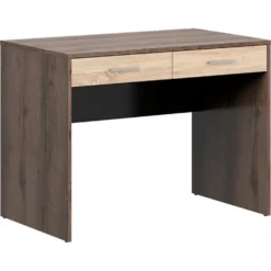 Skånska Möbelhuset Nepo Plus Skrivbord Med 2 Lådor 100 X 59 Cm - Mörk Ek/ljus Ek