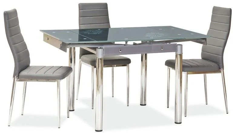 Skånska Möbelhuset Dayana 80-131 Cm Matbord - Grå/krom 3 Skånska Möbelhuset Dayana 80-131 Cm Matbord - Grå/krom