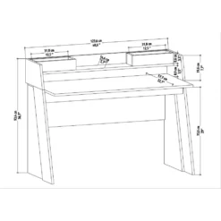 Skånska Möbelhuset Broklyn Skrivbord 123,6 X 59,6 Cm - Antracit -Stolar affär e7e0f23c59cb6ad3b16fb41c740347d894