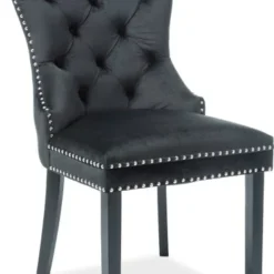 Skånska Möbelhuset August Matstol - Svart Sammet