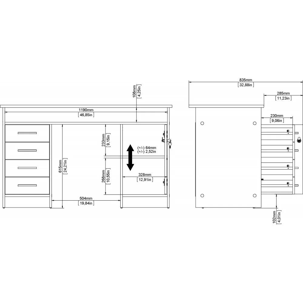 Skånska Möbelhuset Function Plus Skrivbord 126 X 55 X 75,6 Cm - Hickory 13 Skånska Möbelhuset Function Plus Skrivbord 126 X 55 X 75,6 Cm - Hickory - Bild 11