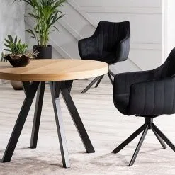 Skånska Möbelhuset Domingo Matbord 100-250 Cm - Ek/svart -Stolar affär ec8d20620f57e7cbc3e56515ffaf92e4c7