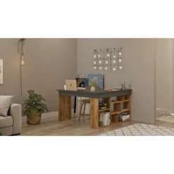 Skånska Möbelhuset Tywin Hörnskrivbord 129x120 Cm - Furu/svart -Stolar affär ece1919a2b843a158ade0738535c610b85