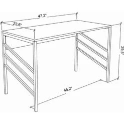 Skånska Möbelhuset Josephine Skrivbord 120 X 60 Cm - Vit/mörkgrå -Stolar affär ed870cb62a09bd1e555b2be89b7f8f8b8a