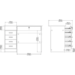Skånska Möbelhuset Function Plus Skrivbord Med 4 Lådor 109,3 X 48,5 Cm - Mörkbrun -Stolar affär ee1420076933b19e864aa404a40454b8fc