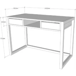 Skånska Möbelhuset Origin Skrivbord 115x55 Cm - Furu/svart -Stolar affär ee9fa012a4631c21a15592678f8aa6734e
