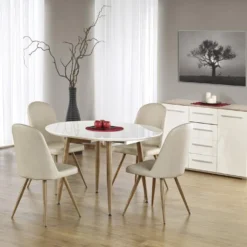 Skånska Möbelhuset Paloma Matbord Utdragbart 120-200 Cm - Vit (Högglans) / Ek -Stolar affär eebe6438a19fa5a09db6d3057cc3de2eb4