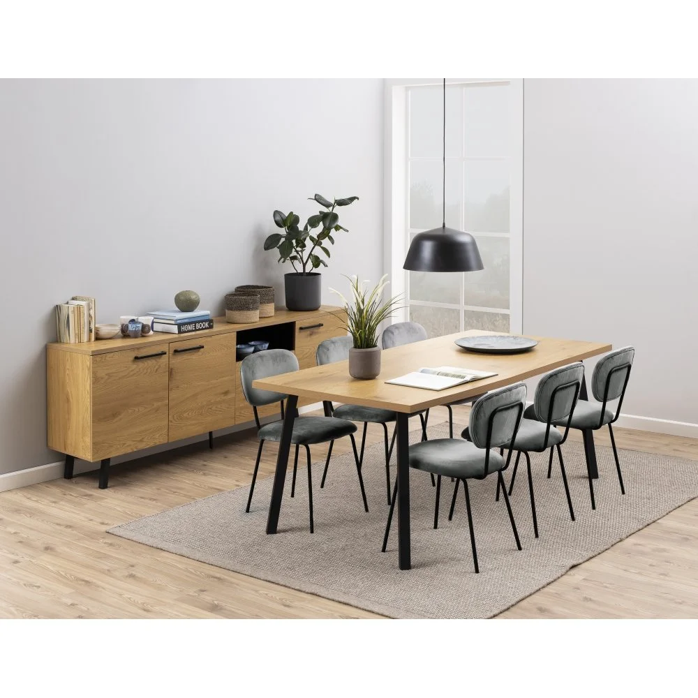 Skånska Möbelhuset Mallow Matbord 190 Cm - Ek/svart 12 Skånska Möbelhuset Mallow Matbord 190 Cm - Ek/svart - Bild 10