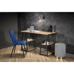 Skånska Möbelhuset Mejo Skrivbord 120x60 Cm - Sonoma Ek/svart -Stolar affär f1b8f6ae9280b22a1887e02256f1a11eb8