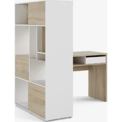 Skånska Möbelhuset Function Plus Skrivbord 135,2 X 100,2 X 153 Cm - Vit/ek