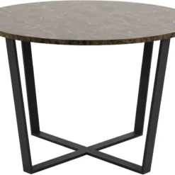 Skånska Möbelhuset Amble Matbord Ø110 Cm - Svart/brun Marmor