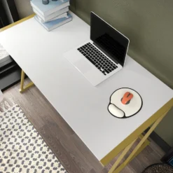 Skånska Möbelhuset Adelaide Skrivbord 114 X 60 Cm - Guld/vit -Stolar affär f6004f2ed4eb1caf8aa339f83f6672021a