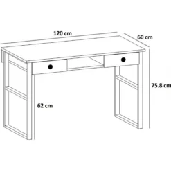Skånska Möbelhuset Denver Skrivbord 120x60 Cm - Ek -Stolar affär f74dcb849186ec407adcc1219edf8e4aad