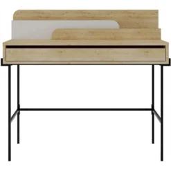 Skånska Möbelhuset Leila Skrivbord 108x60 Cm - Ek/vit -Stolar affär f75bcb8101265c3176d4a125850fcb8d9a