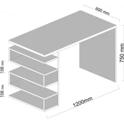 Skånska Möbelhuset Snake Skrivbord 120x60 Cm - Vit/valnöt -Stolar affär f868181d838d4bb093cc708abfe7f574d4