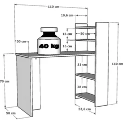 Skånska Möbelhuset Enna Skrivbord 110 X 50 Cm - Valnöt/vit -Stolar affär f95aaa48629cf4d39ea769faed1b0e9d16