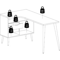 Skånska Möbelhuset Oslo Skrivbord 145 X 81 Cm - Svart/ek -Stolar affär fadc67fb25af9f2ed8e0a5a670ef19e96a