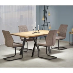 Skånska Möbelhuset Errol Matbord 160-200cm - Ek/svart