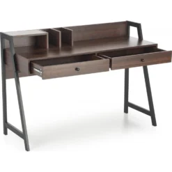 Skånska Möbelhuset Tavolin Skrivbord 128x48 Cm - Valnöt/svart -Stolar affär fbefd7279691793c8ebbc410ebf469eaf8