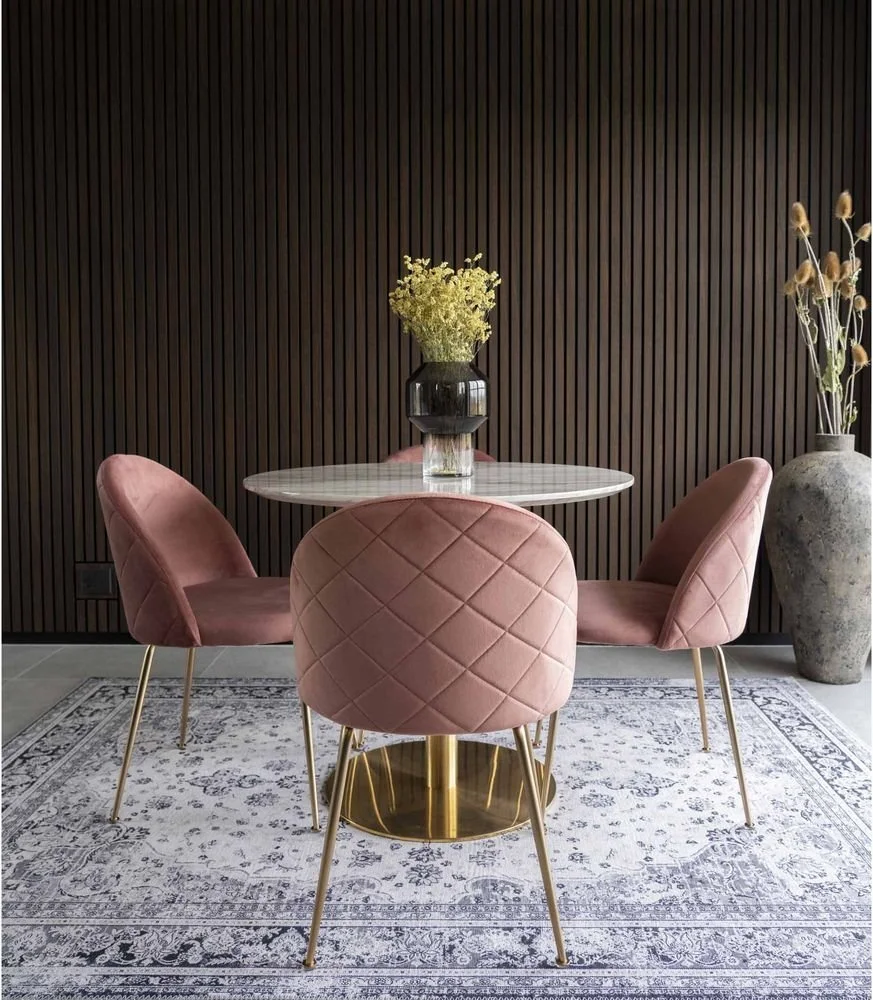 HOUSE NORDIC Bolzano Matbord - Marmorimitation/mässing - ø90 9 HOUSE NORDIC Bolzano Matbord - Marmorimitation/mässing - ø90 - Bild 7