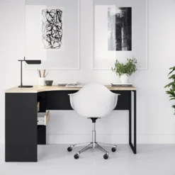 Skånska Möbelhuset Function Plus Skrivbord 145,1 X 81 X 76,8 Cm - Svart/ek -Stolar affär fcb198a5143aa0665591ae4e3c230e7352