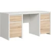 Skånska Möbelhuset Kaspian Skrivbord 160 X 65 Cm - Vit/ek -Stolar affär fdd57d7c381b7f28070df176d958630c75